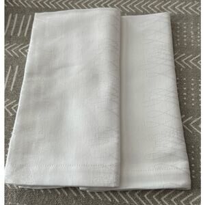 NWT Waterford Crystal formal MAEVE napkins white with design  21”x21” set of 12